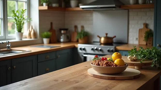 Keuken met natuurlijke schoonmaakproducten